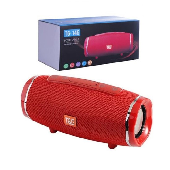 T&G SPEAKER PORTABLE TG-145 USB/TF CARD/FM RADIO RED